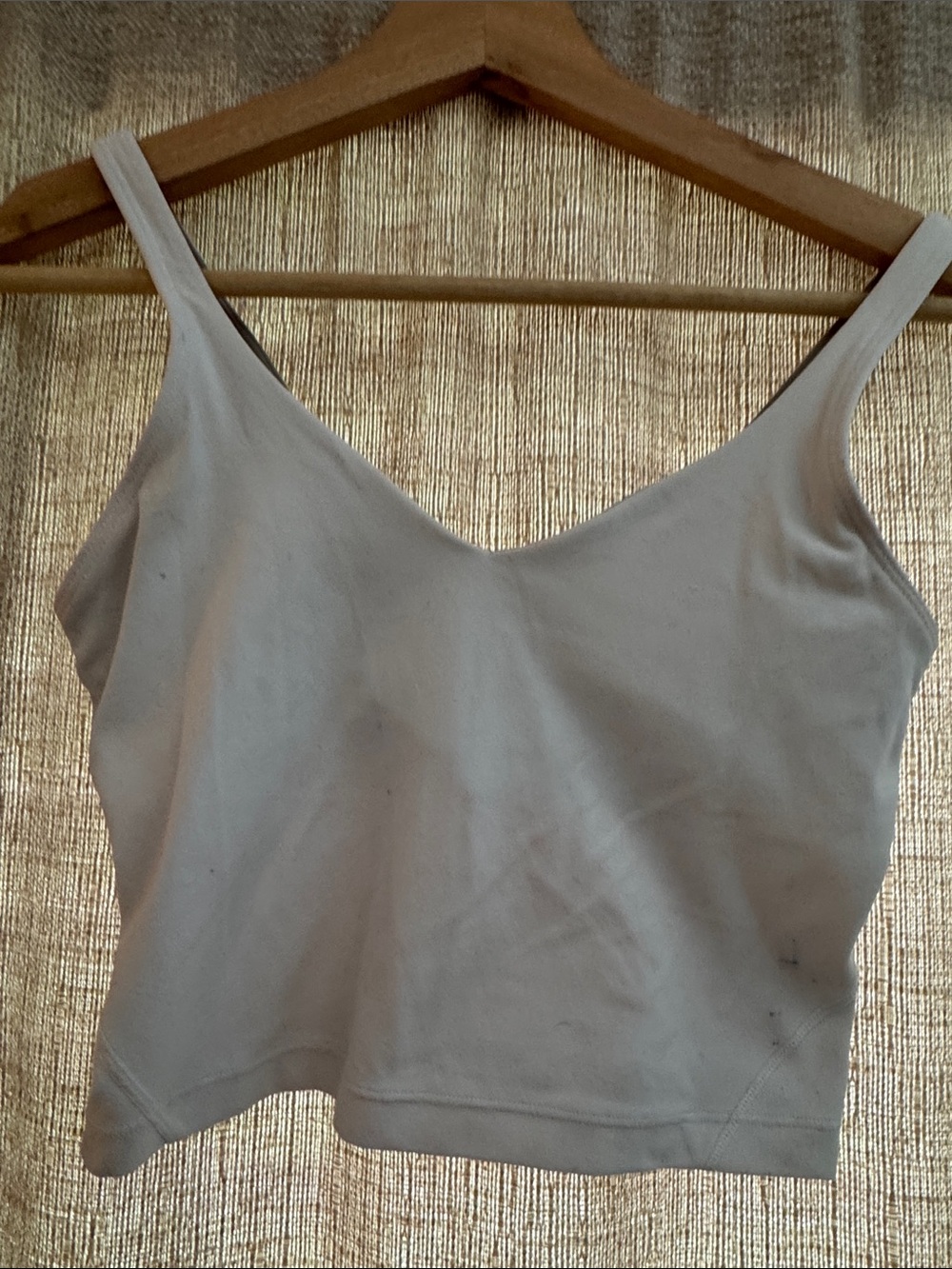 lululemon athletica White V-Neck Spaghetti Strap Camisole